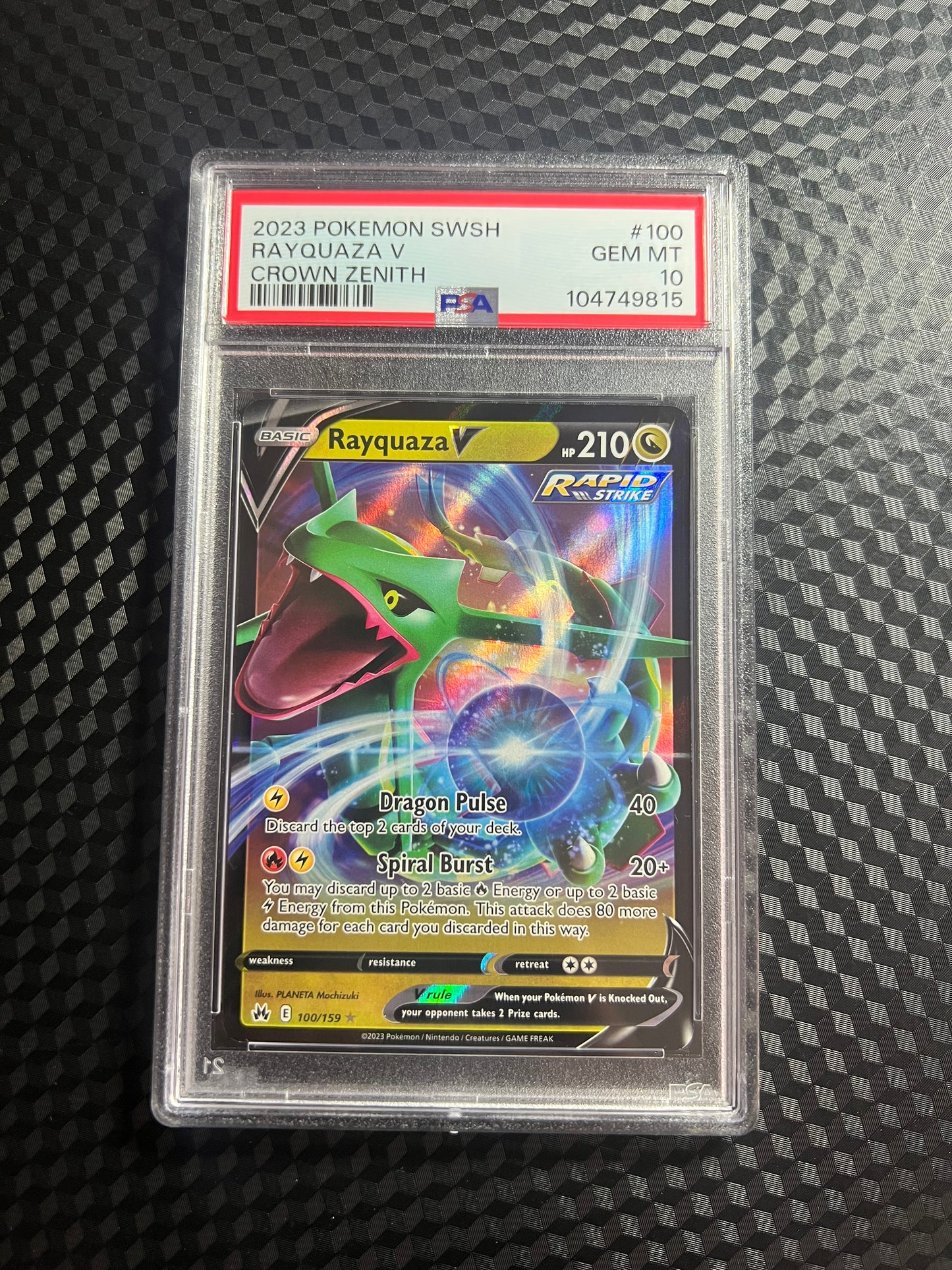 2023 POKEMON SWSH / RAYQUAZA V / PSA 10