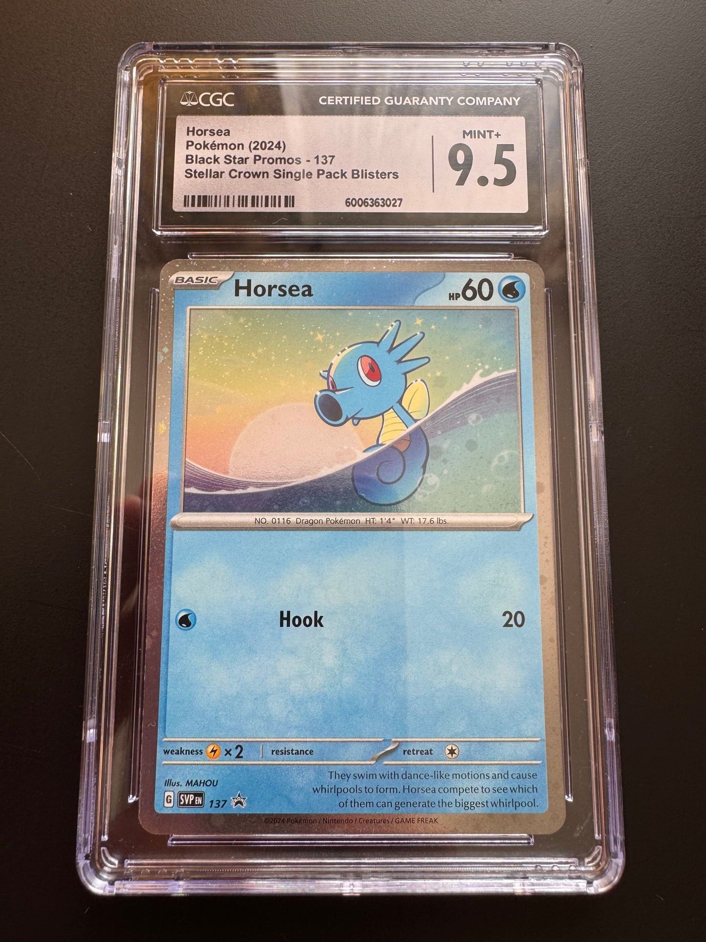POKEMON - HORSEA GRADED 9.5